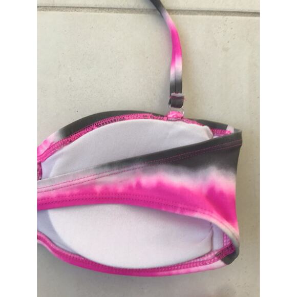 Malibu Dream Girl Multicolor Padded Striped Bikini Set Swimsuit - Picture 7 of 9